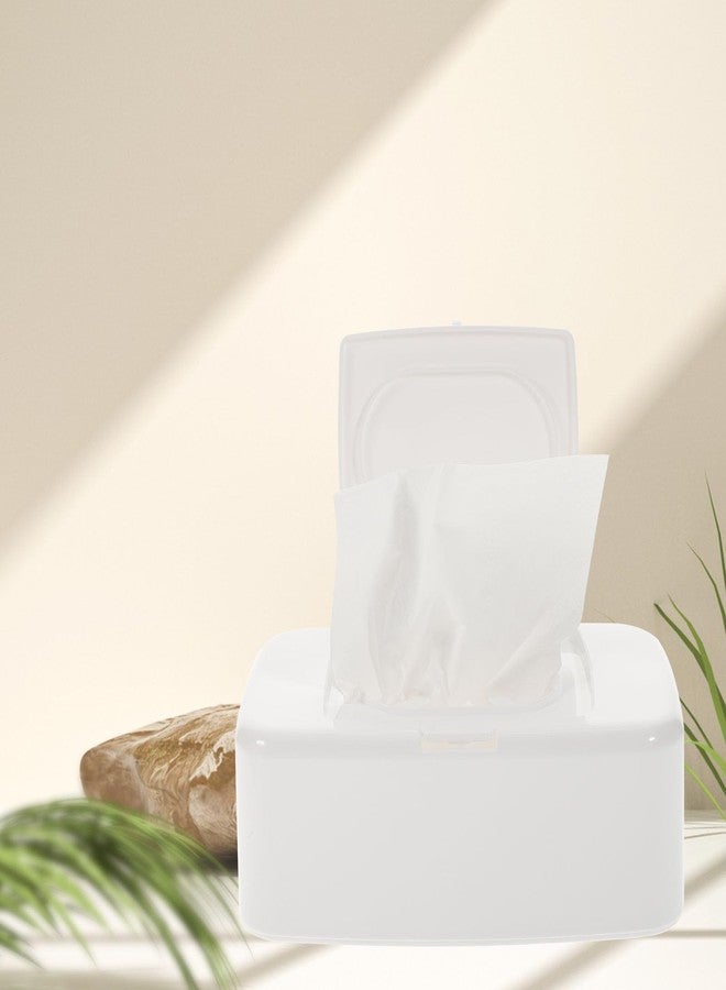 FONDOTIN Portable Wipes Dispenser with Cover Compact Refillable Wipes Container for Wet Tissues for Home and Travel Use Lightweight Organizer Box for Easy Storage - Image 4